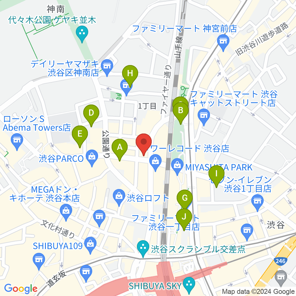 弦楽器ニシ周辺のホテル一覧地図