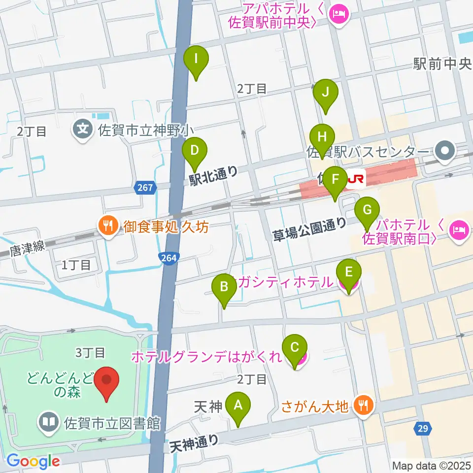 アバンセ周辺のホテル一覧地図