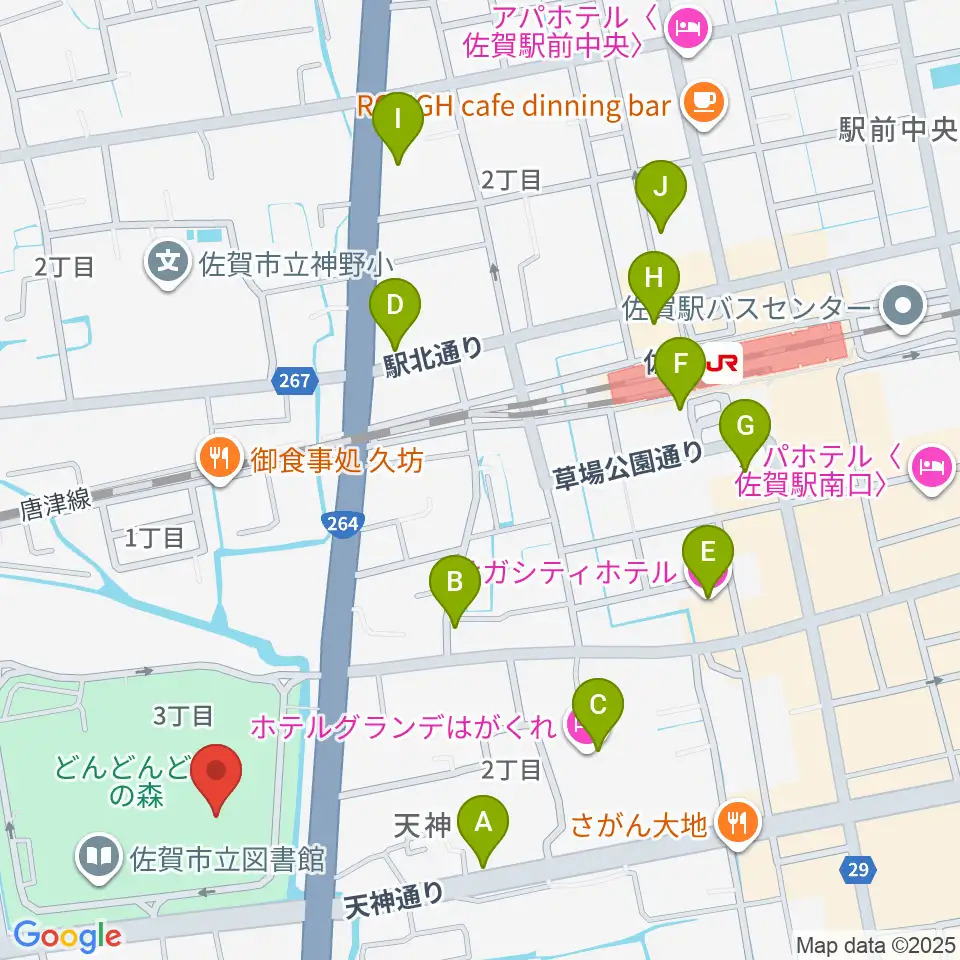 アバンセ周辺のホテル一覧地図