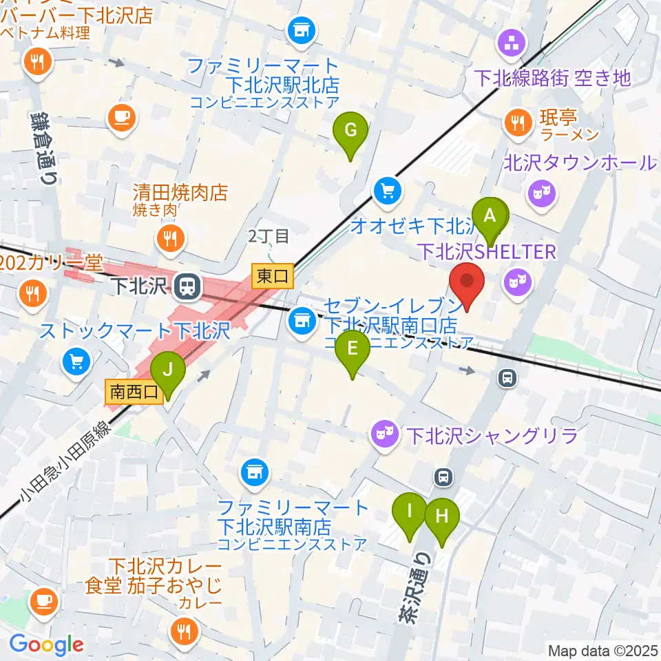下北沢LIVEHOLIC周辺のホテル一覧地図
