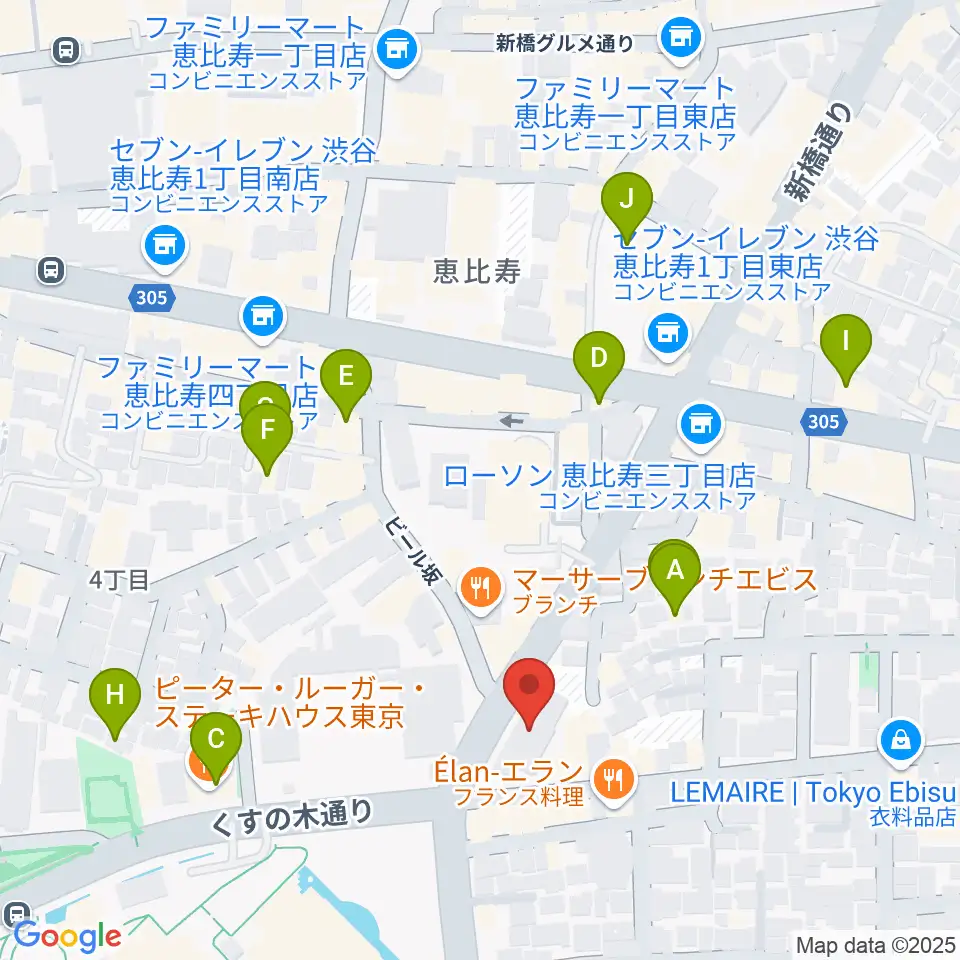 日仏会館ホール周辺のホテル一覧地図