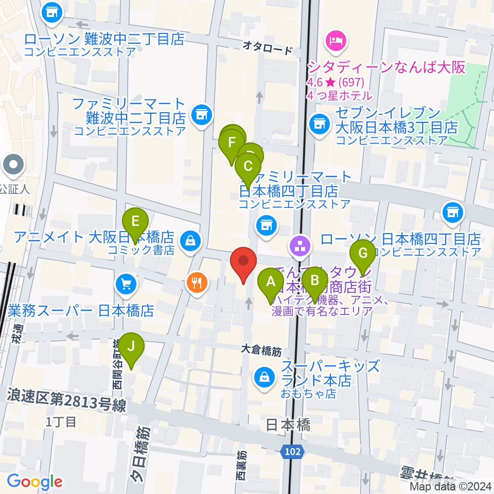 日本橋ポルックスシアター周辺のホテル一覧地図