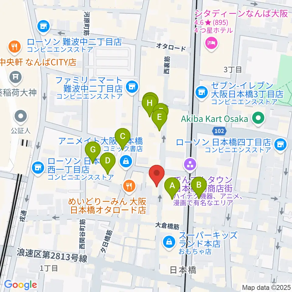 日本橋ポルックスシアター周辺のホテル一覧地図