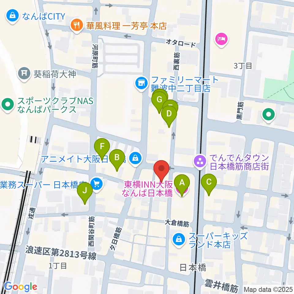 日本橋ポルックスシアター周辺のホテル一覧地図
