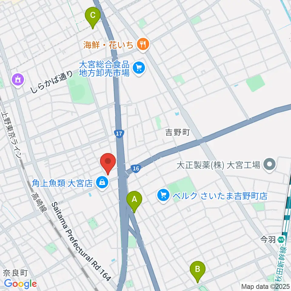 さいたまピアノ工房周辺のホテル一覧地図