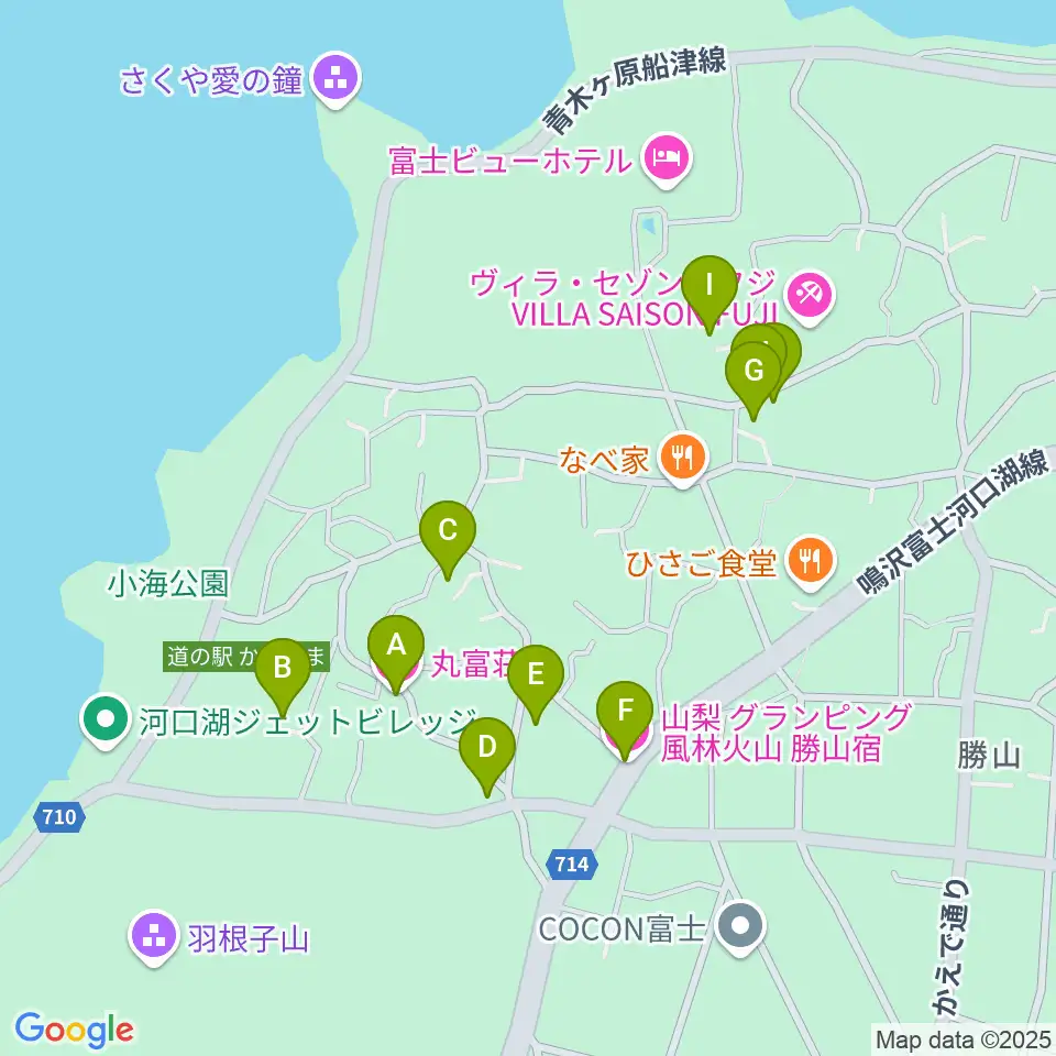 丸富荘周辺のホテル一覧地図