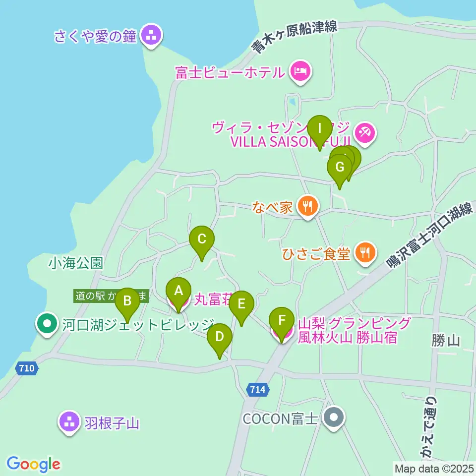 丸富荘周辺のホテル一覧地図