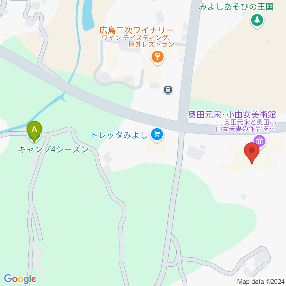 奥田元宋・小田女美術館周辺のホテル一覧地図