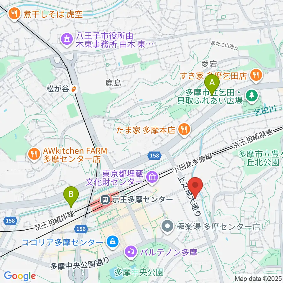 Mスタジオ多摩センター店周辺のホテル一覧地図