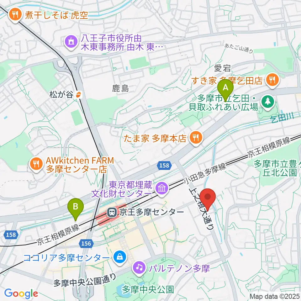 Mスタジオ多摩センター店周辺のホテル一覧地図