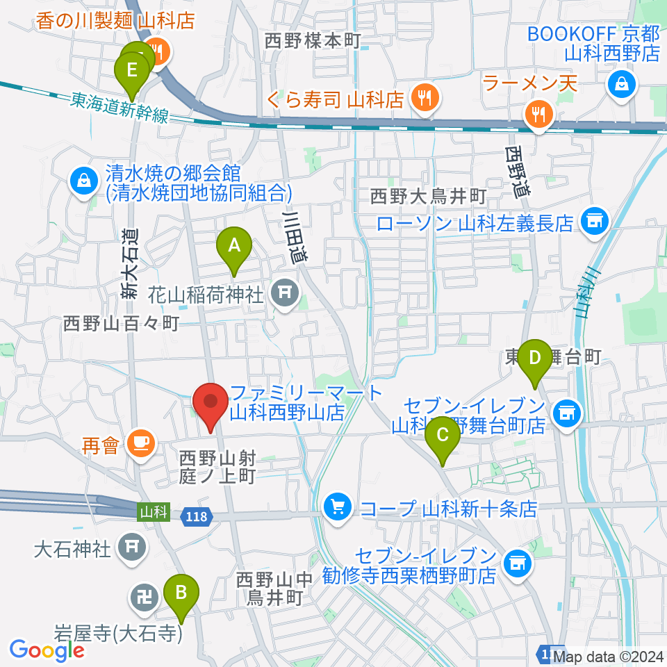 森田ピアノ工房周辺のホテル一覧地図