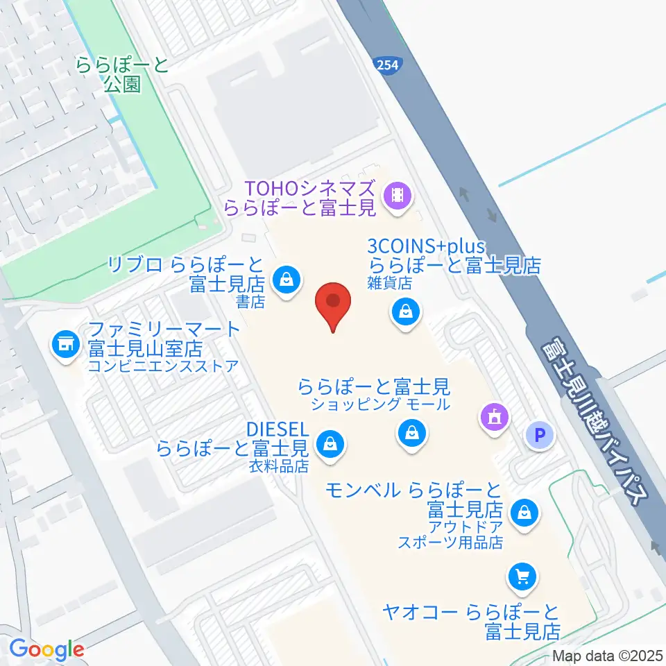 島村楽器 ららぽーと富士見店周辺のホテル一覧地図