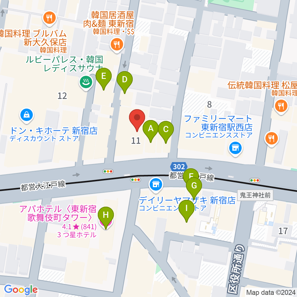 代アニLIVEステーション周辺のホテル一覧地図