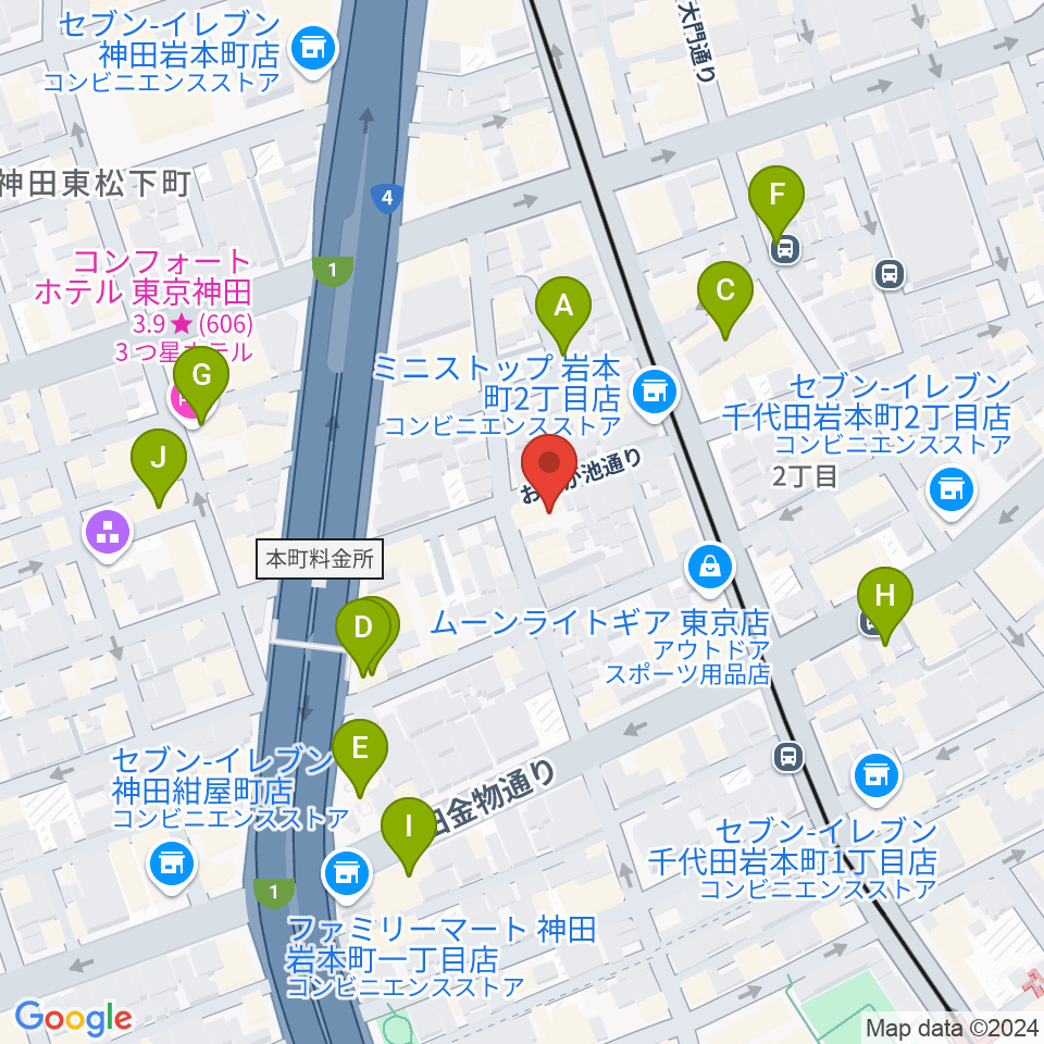 モリダイラ楽器 M's Space周辺のホテル一覧地図