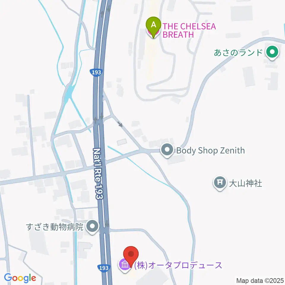 ビズホール周辺のホテル一覧地図