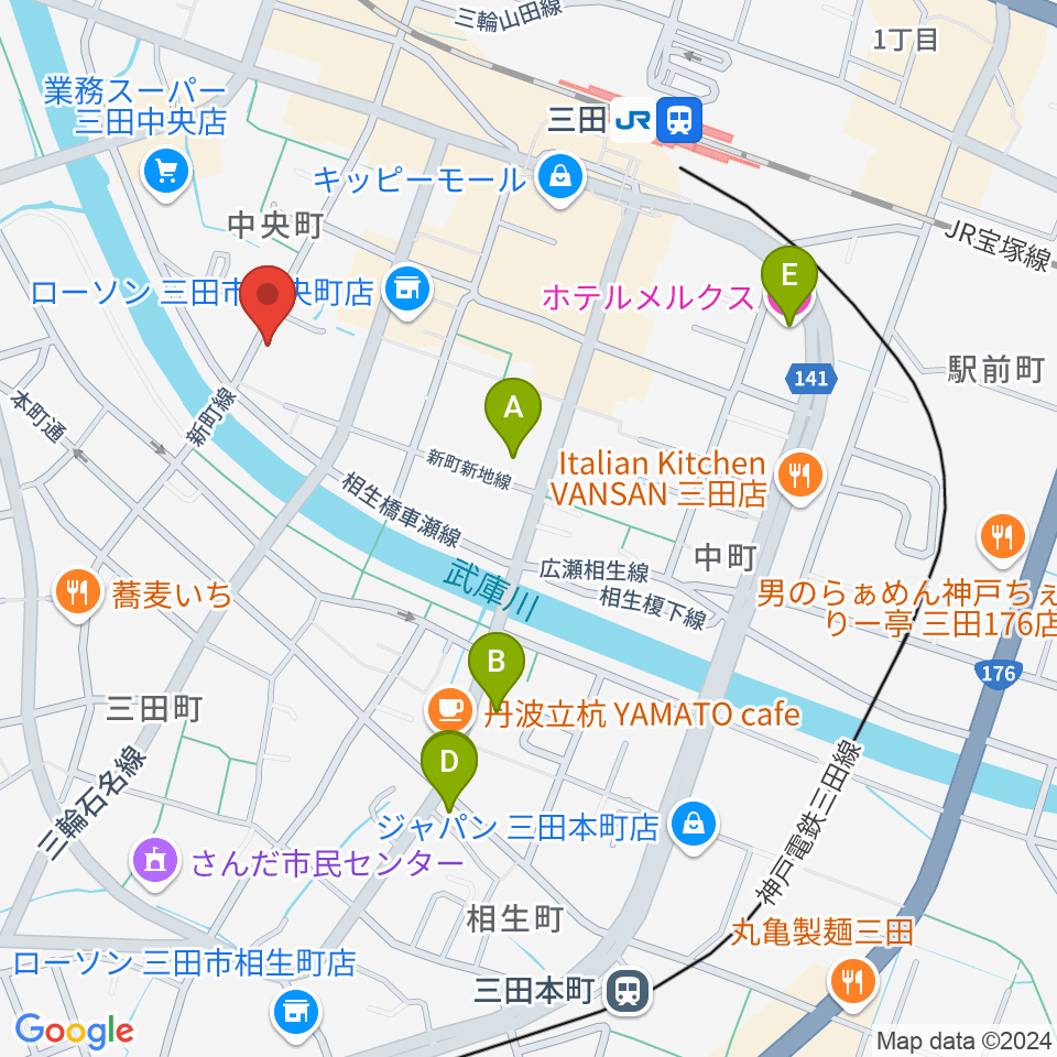 平瀬楽器周辺のホテル一覧地図