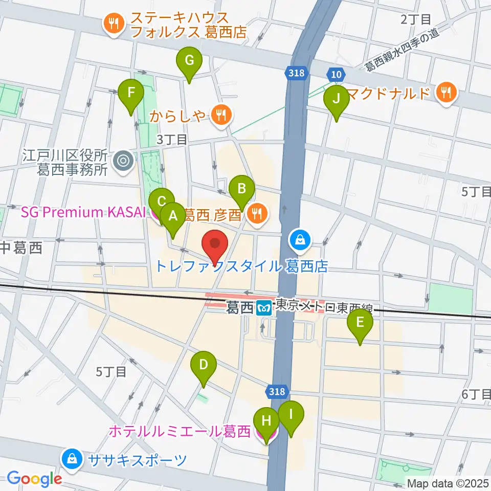 リンキーディンク葛西店周辺のホテル一覧地図