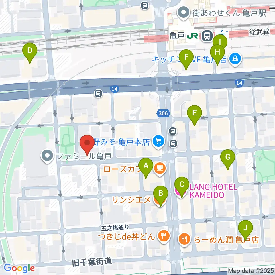 スタジオDIVO亀戸周辺のホテル一覧地図