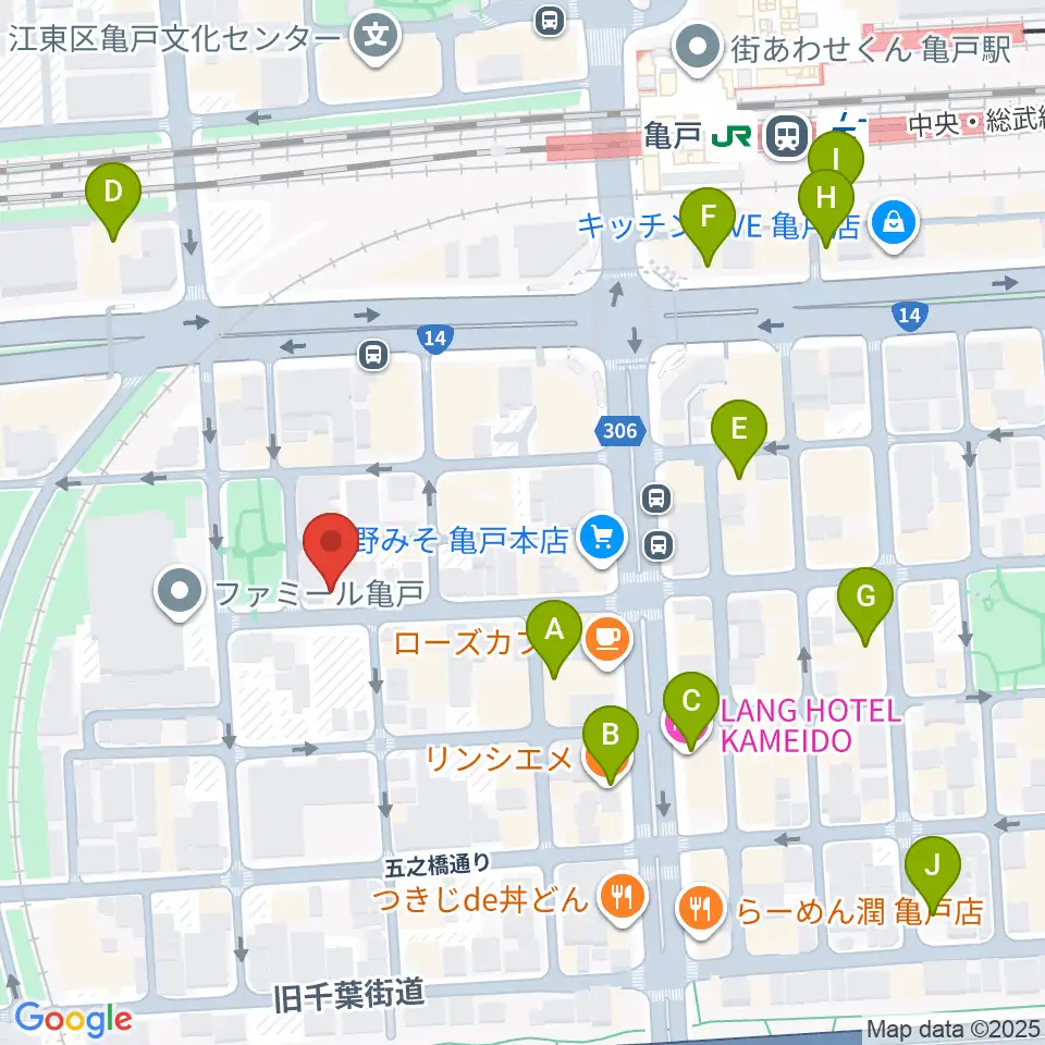 スタジオDIVO亀戸周辺のホテル一覧地図
