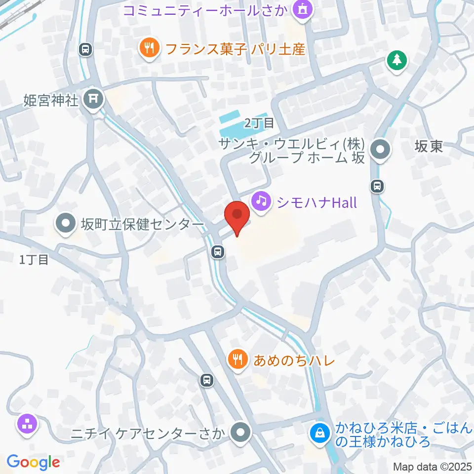 シモハナホール周辺のホテル一覧地図