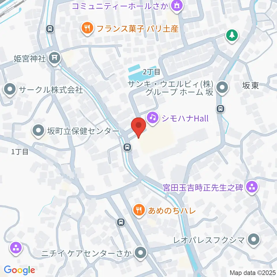 シモハナホール周辺のホテル一覧地図