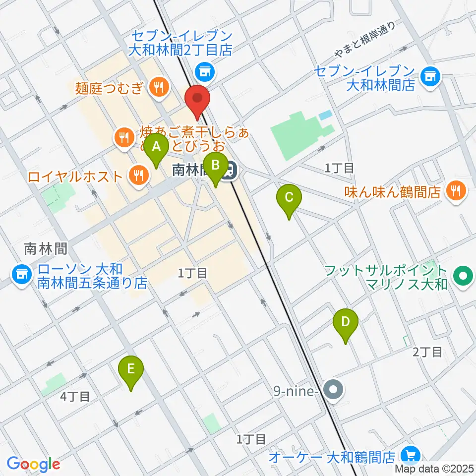 相模楽器 南林間店周辺のホテル一覧地図