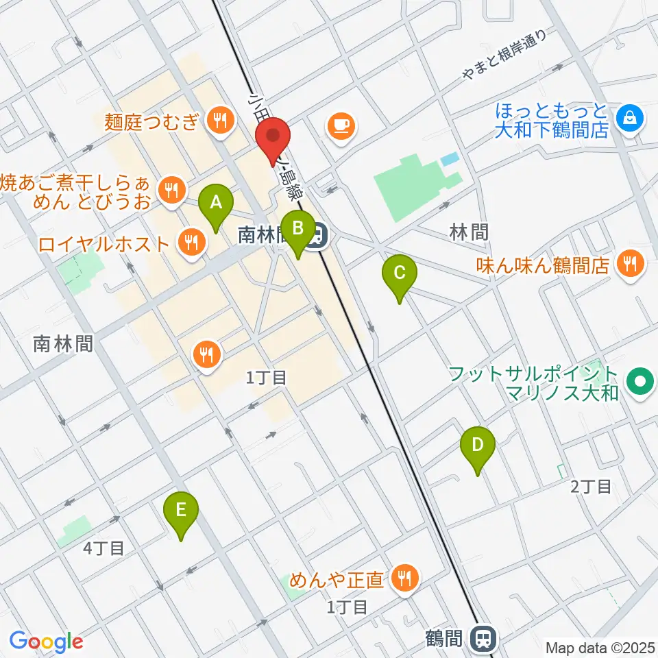 相模楽器 南林間店周辺のホテル一覧地図