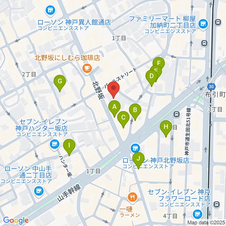 神戸Y's ROAD周辺のホテル一覧地図