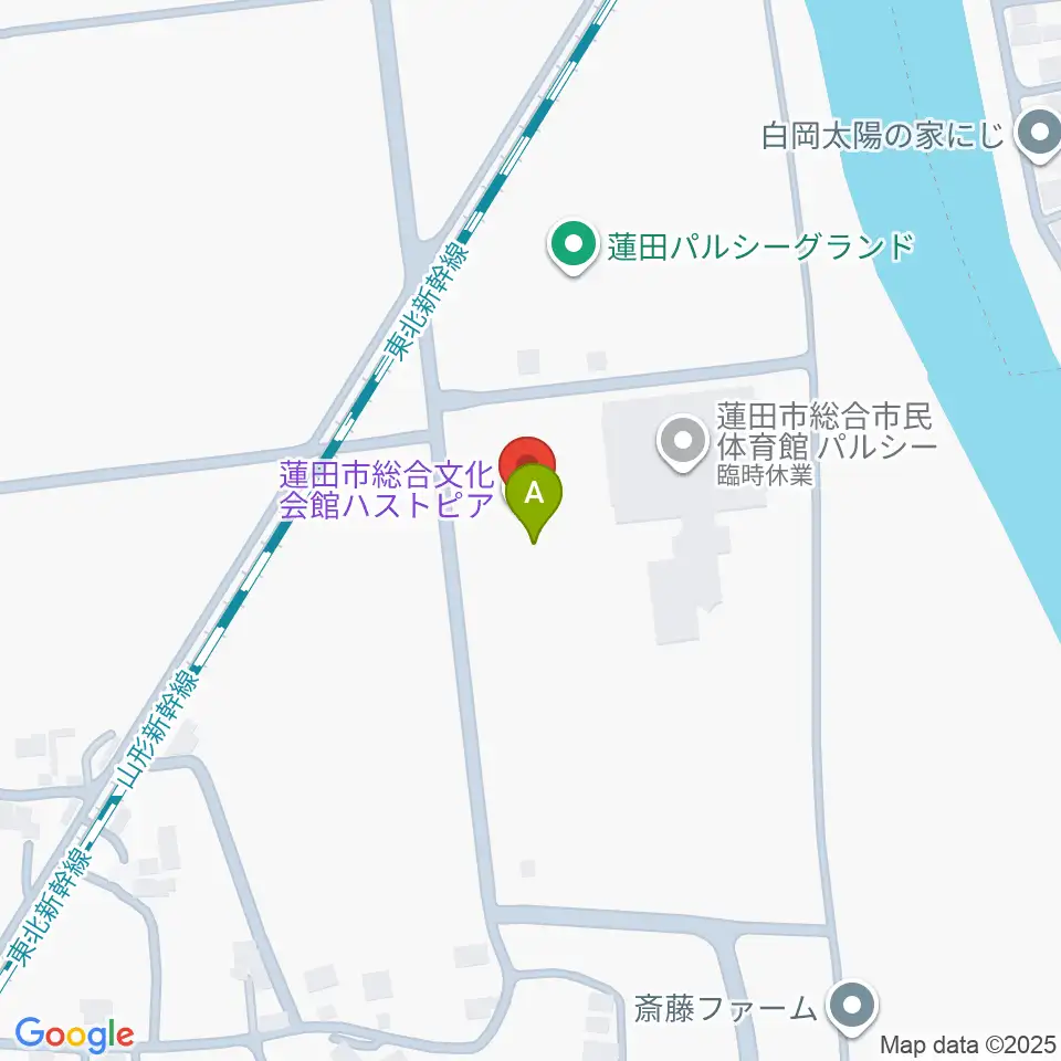 蓮田市総合文化会館ハストピア周辺のホテル一覧地図