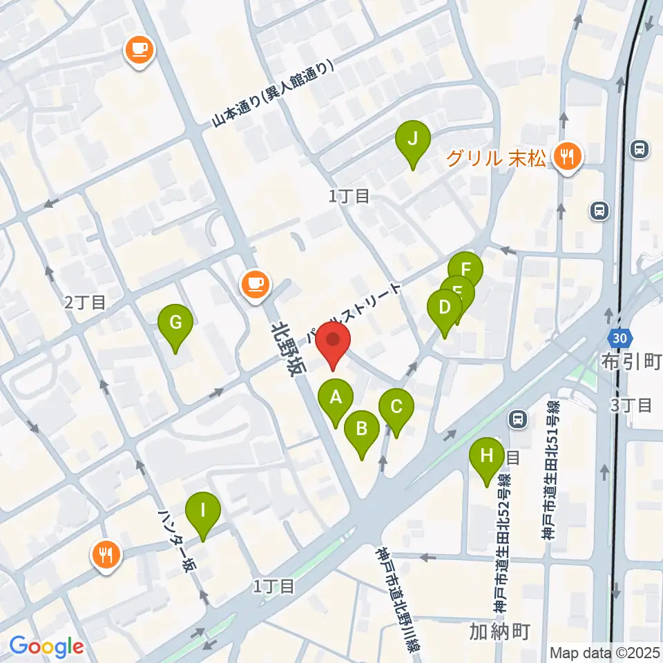 神戸ミッドナイトサン周辺のホテル一覧地図
