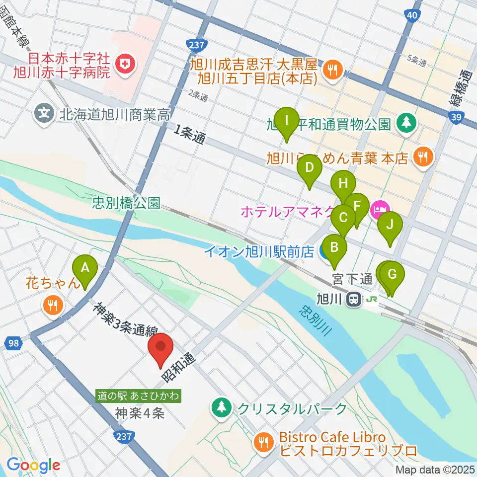 神楽市民交流センター 神楽公民館・木楽輪周辺のホテル一覧地図