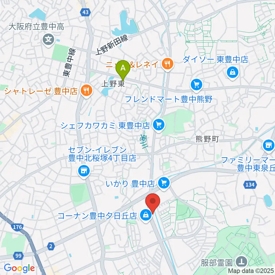 ルビーノ音楽教室周辺のホテル一覧地図