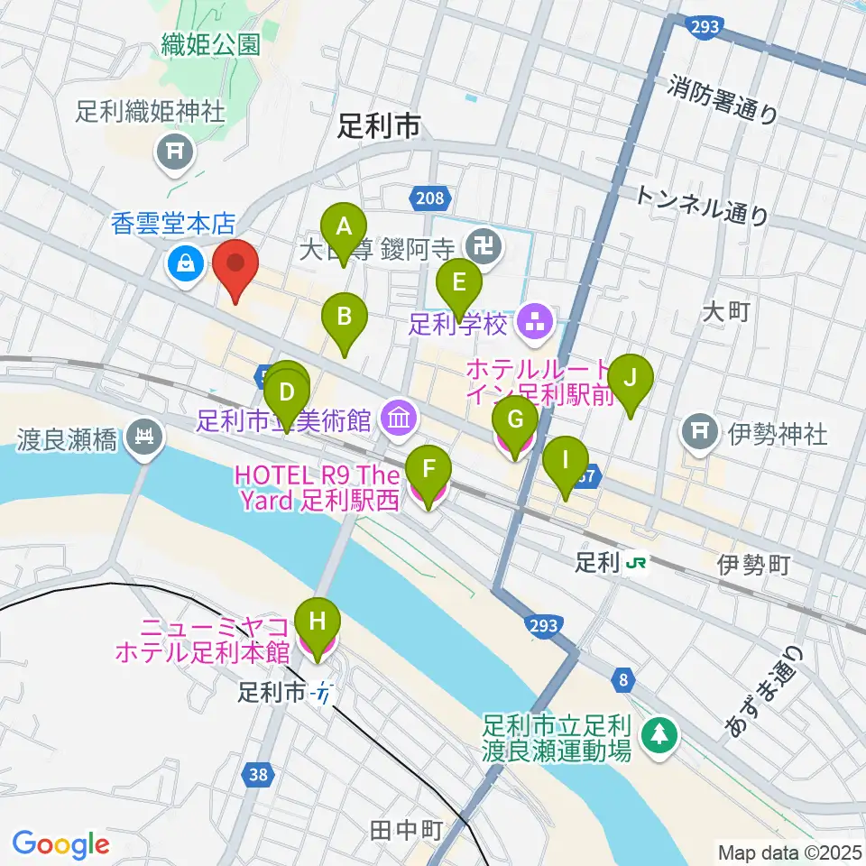 サウンド・ジムあしかが周辺のホテル一覧地図