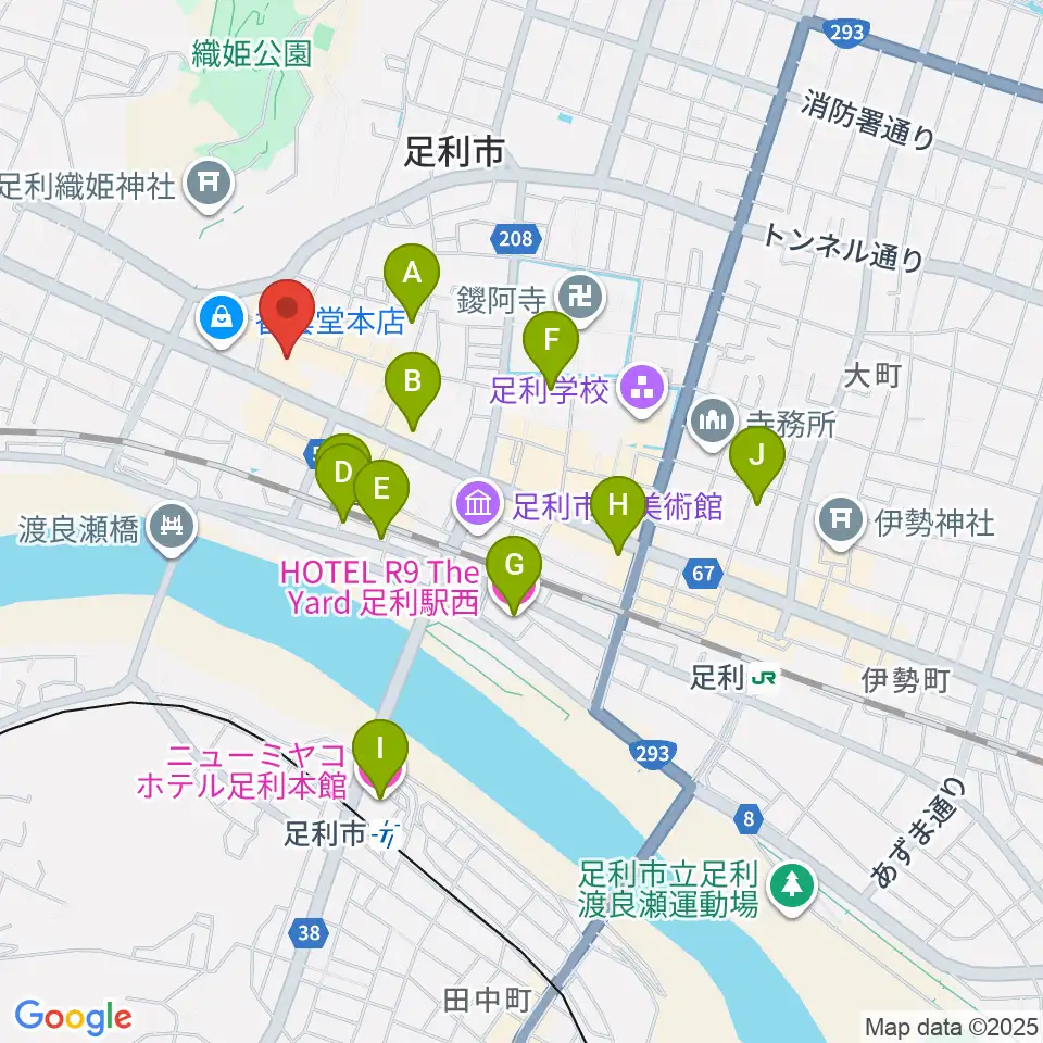 サウンド・ジムあしかが周辺のホテル一覧地図