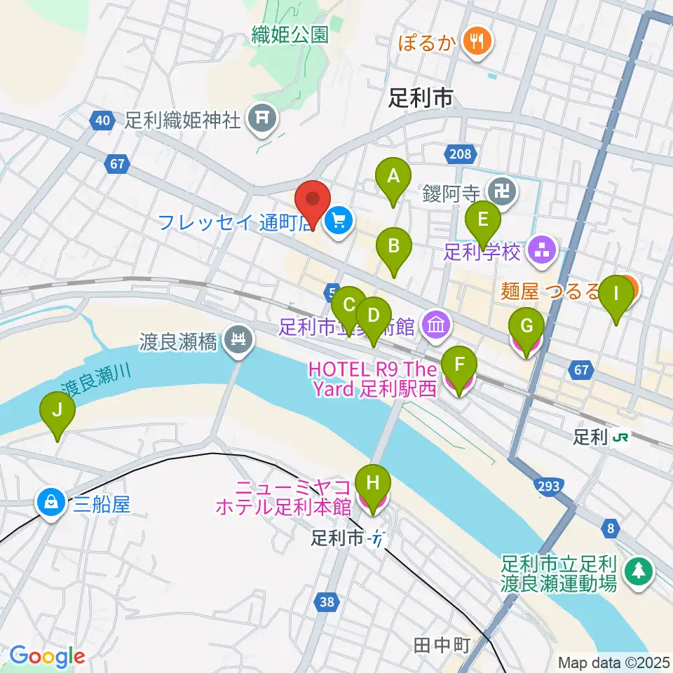 サウンド・ジムあしかが周辺のホテル一覧地図