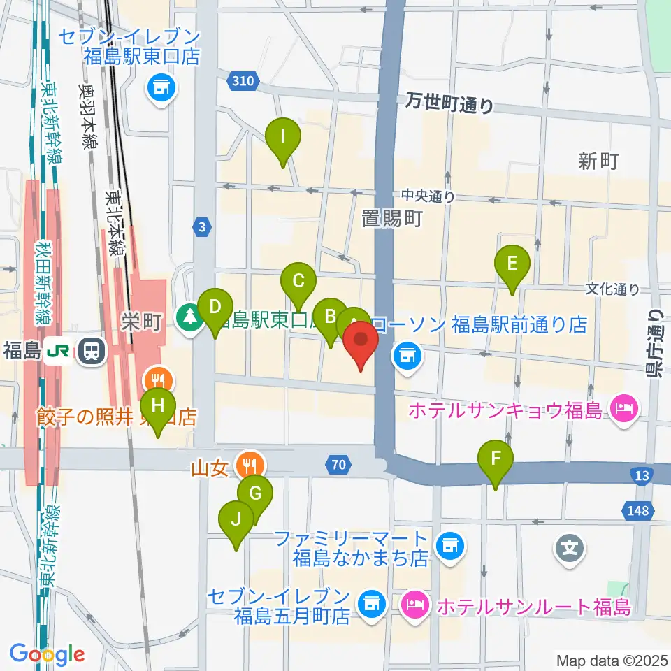 ユー・ワンミュージック周辺のホテル一覧地図