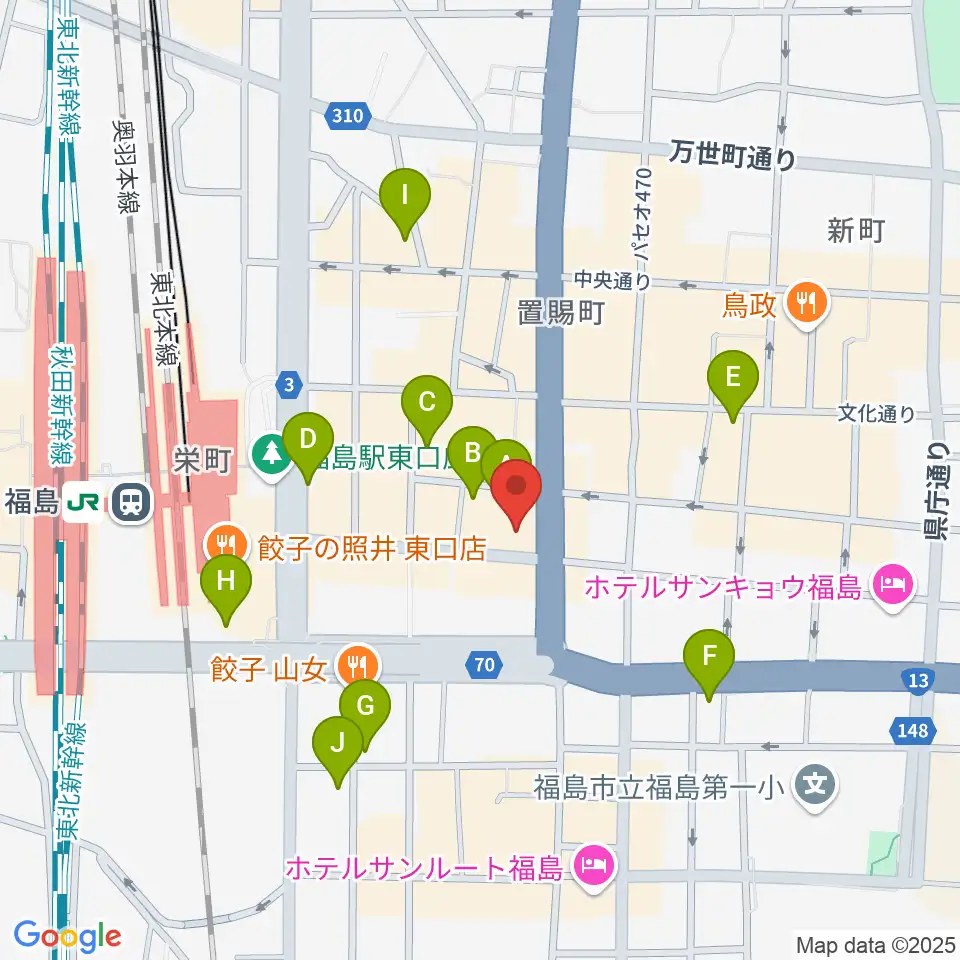 ユー・ワンミュージック周辺のホテル一覧地図