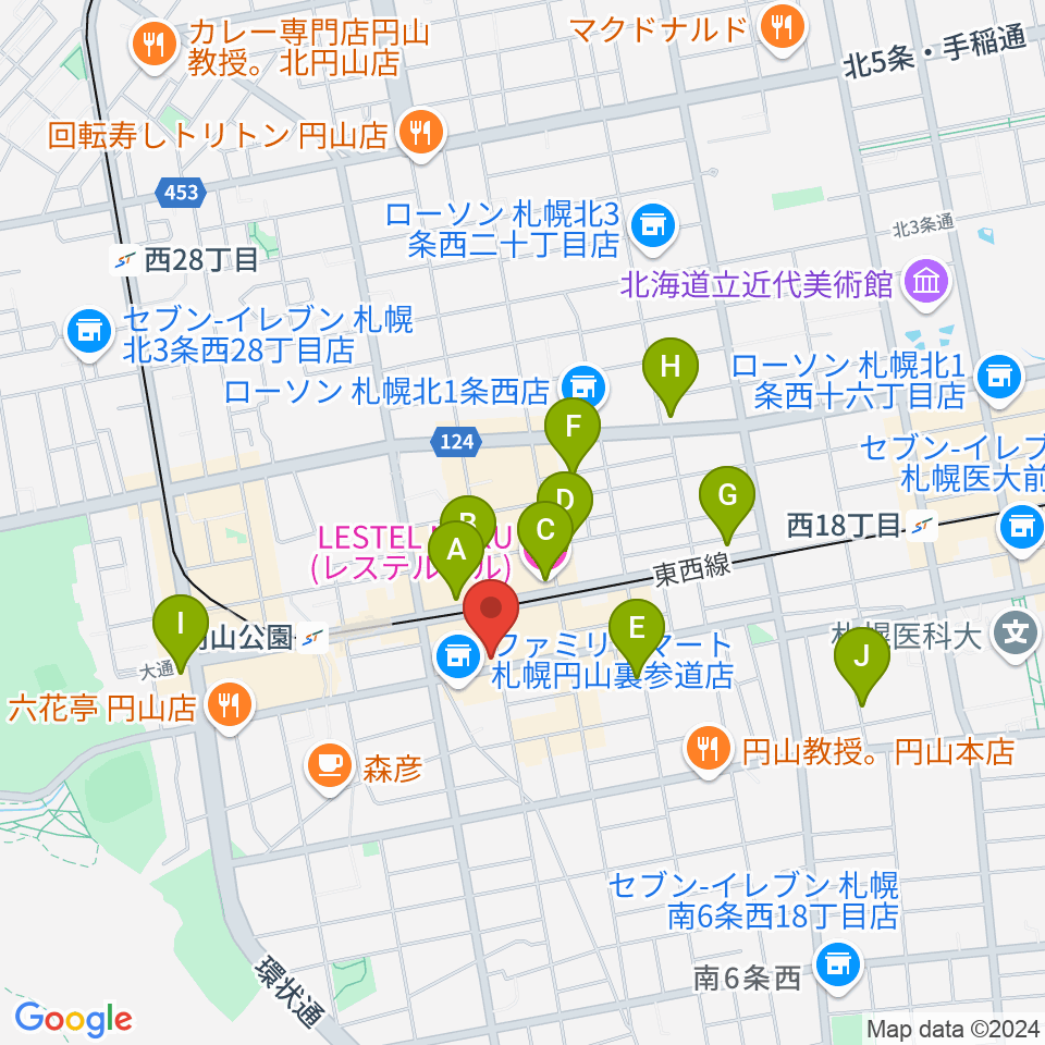 札幌リボルバー909周辺のホテル一覧地図