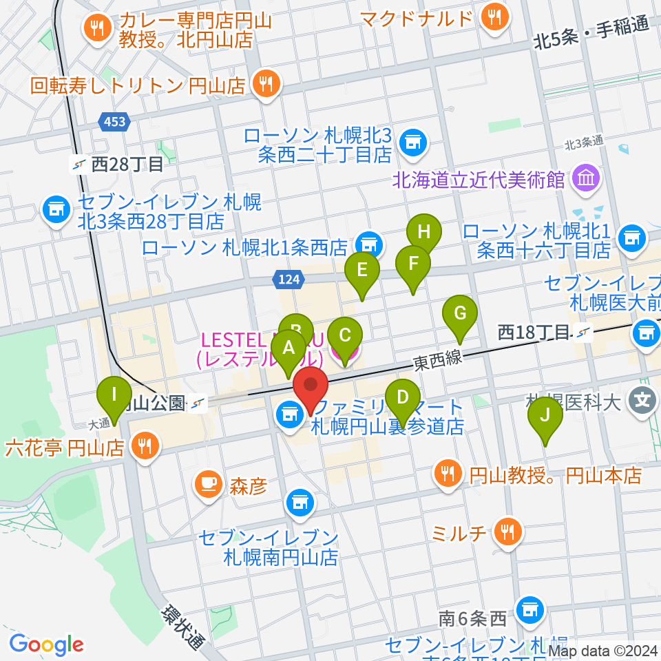 札幌リボルバー909周辺のホテル一覧地図