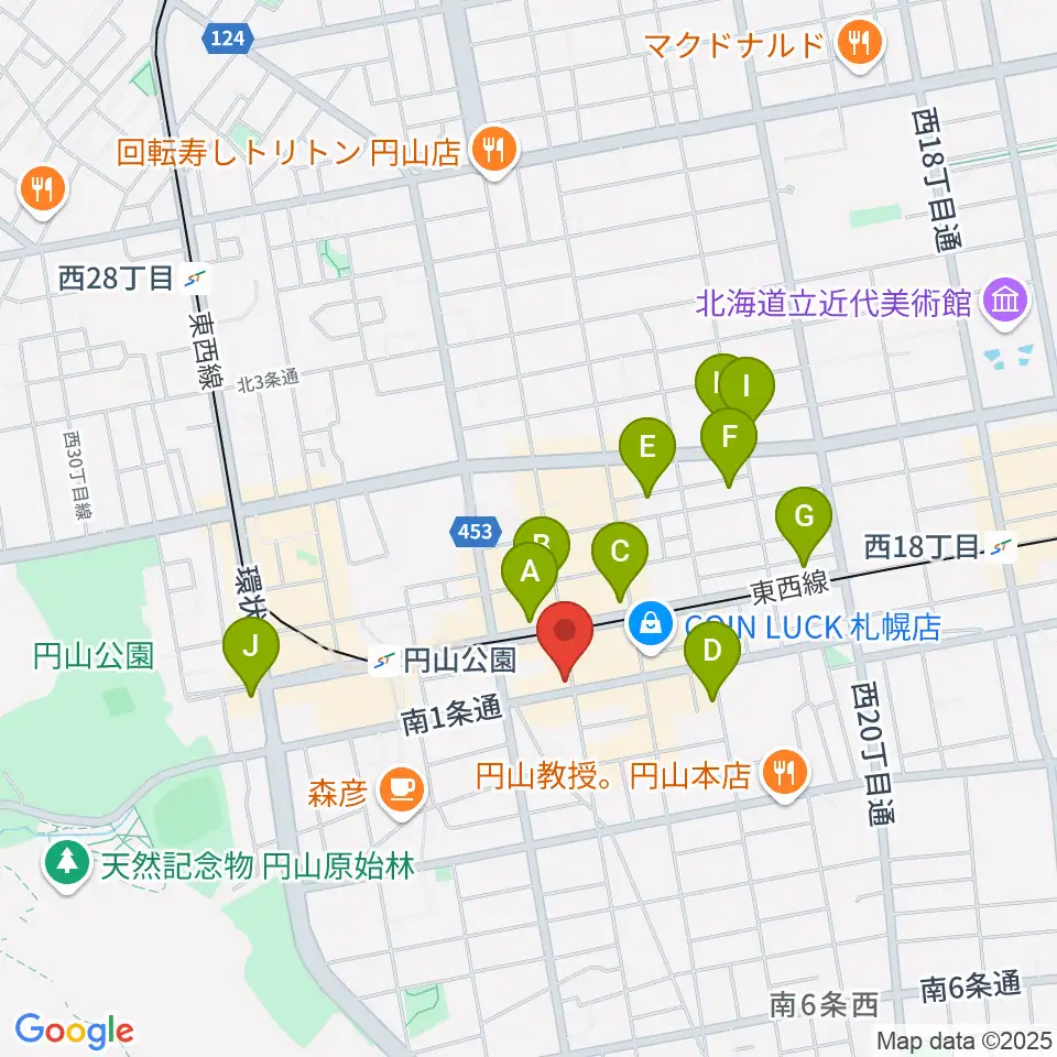 札幌リボルバー909周辺のホテル一覧地図