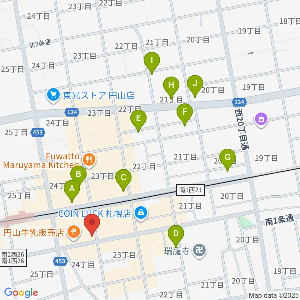 札幌リボルバー909周辺のホテル一覧地図