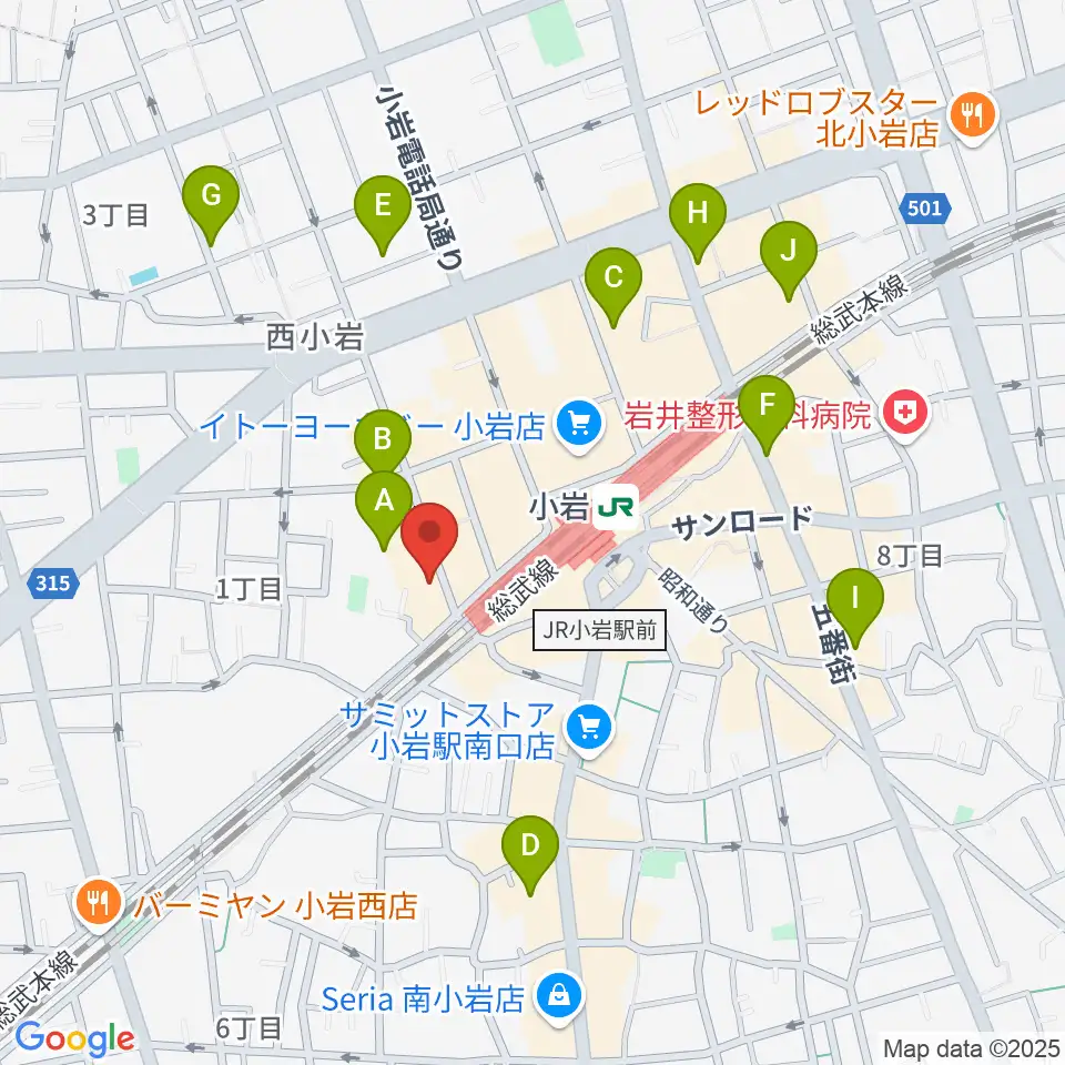 音楽教室ミュージックベア小岩校周辺のホテル一覧地図
