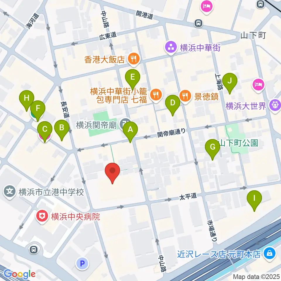 横浜F.A.D周辺のホテル一覧地図
