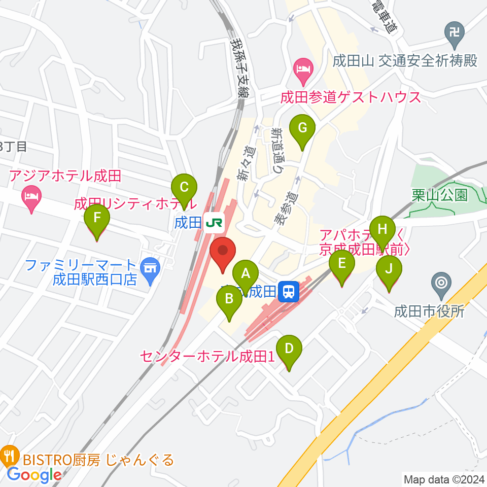 なごみの米屋スカイタウンホール周辺のホテル一覧地図