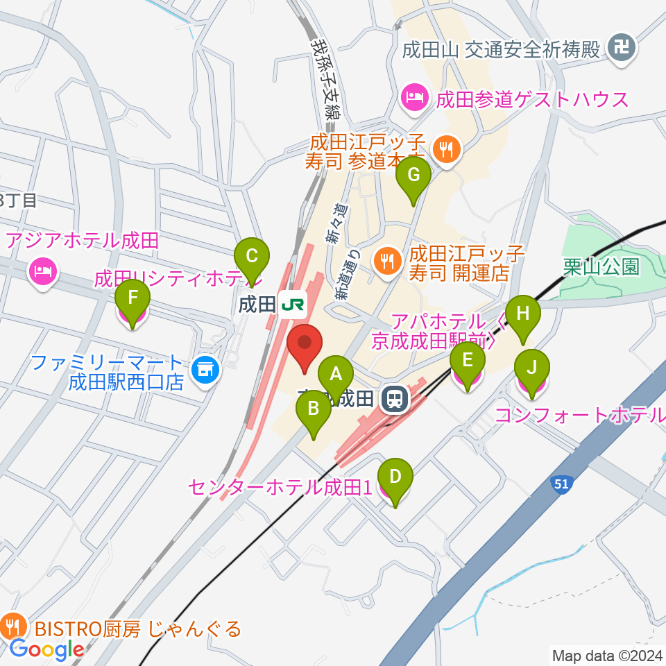 なごみの米屋スカイタウンホール周辺のホテル一覧地図