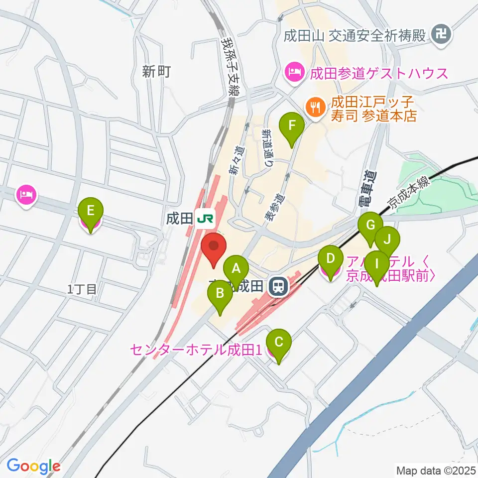 なごみの米屋スカイタウンホール周辺のホテル一覧地図