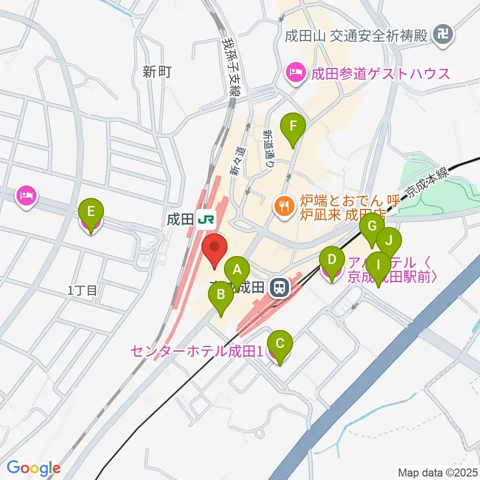 なごみの米屋スカイタウンホール周辺のホテル一覧地図