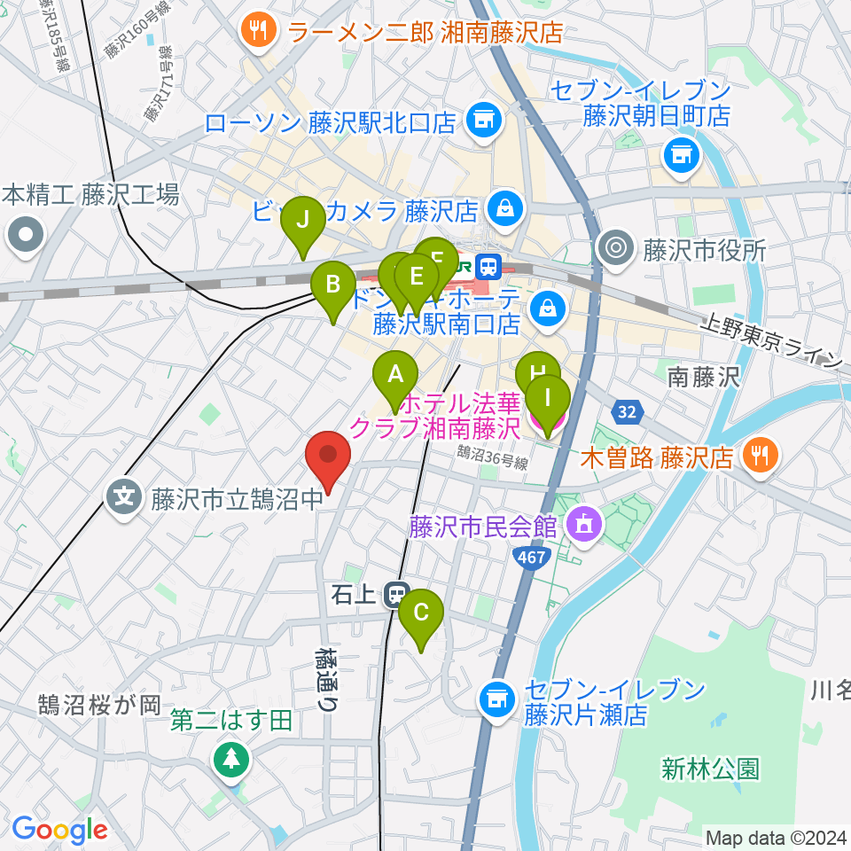 ル・クラシック周辺のホテル一覧地図