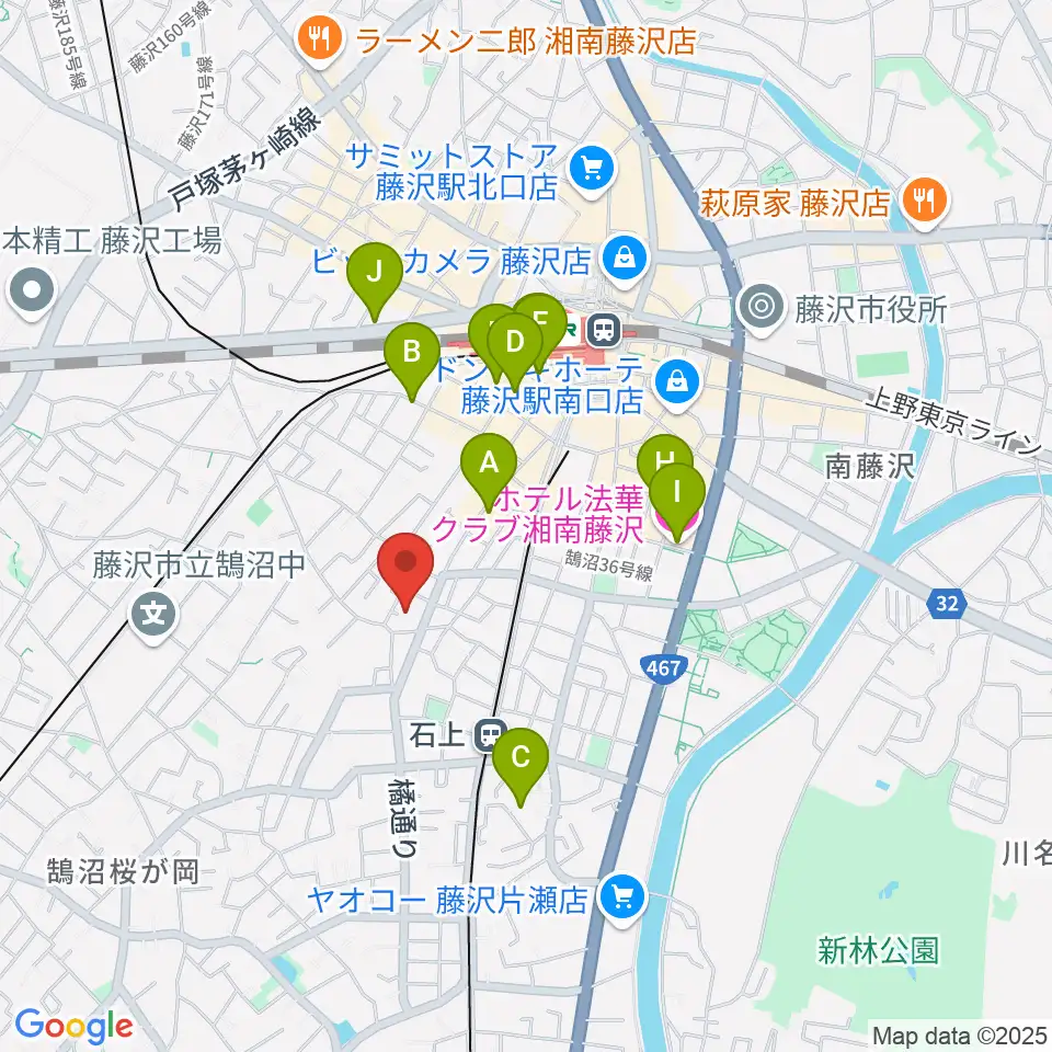 ル・クラシック周辺のホテル一覧地図