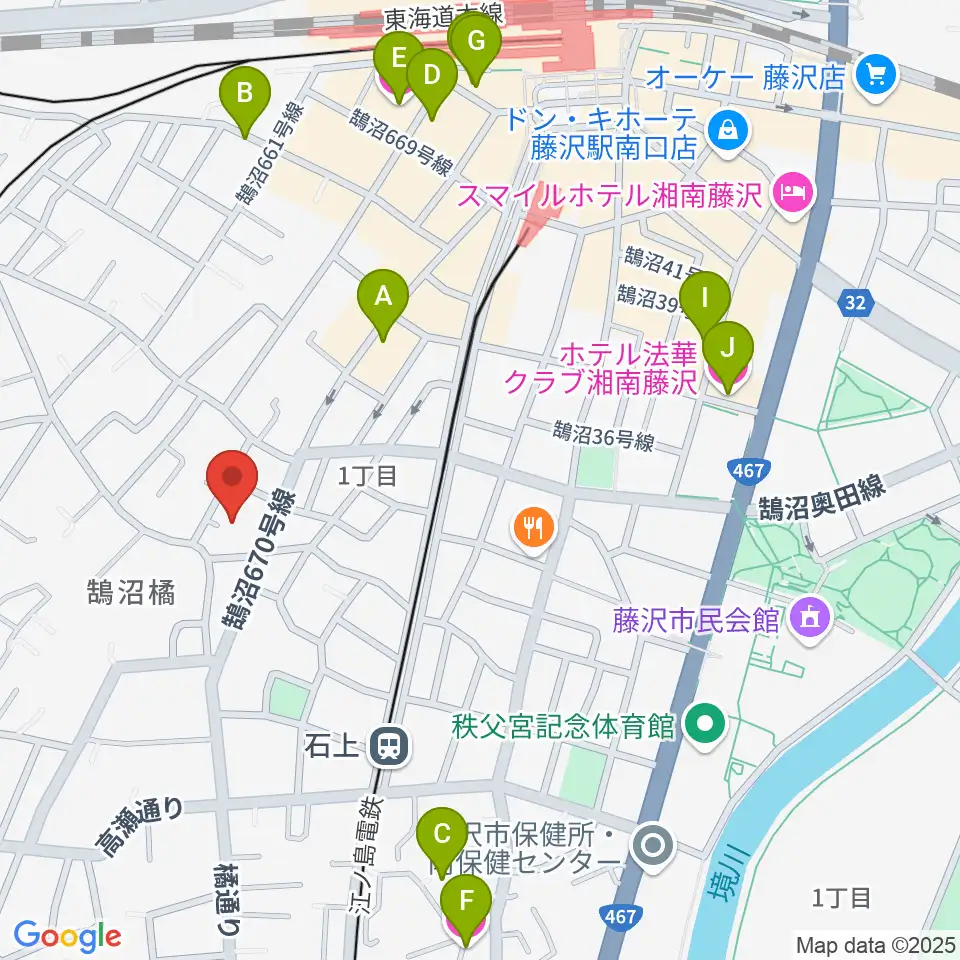 ル・クラシック周辺のホテル一覧地図